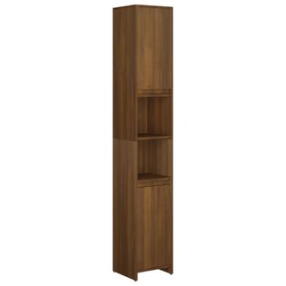 Colonne De Bain Chêne Marron 30x30x183,5 Cm Bois D'ingénierie