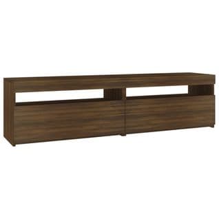 Meubles TV Avec Lumières LED 2 PCs Chêne Marron 75x35x40 Cm