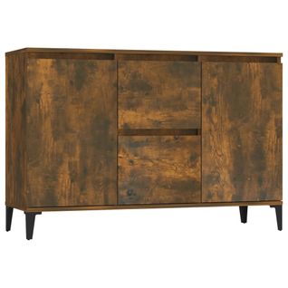 Buffet Chêne Fumé 104x35x70 Cm Bois Contreplaqué