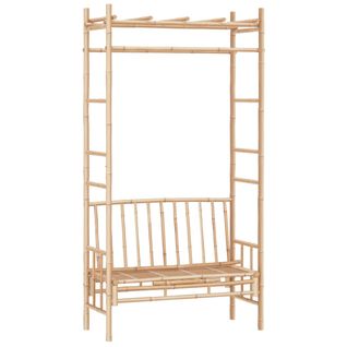 Banc De Jardin Avec Pergola 116 Cm Bambou