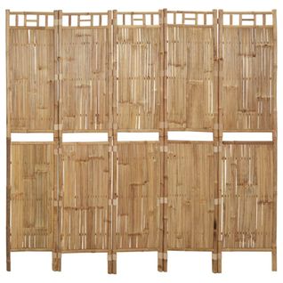 Paravent 5 Panneaux Bambou 200x180 Cm