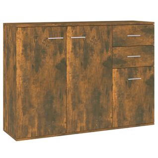 Buffet Chêne Fumé 105x30x75 Cm Bois Contreplaqué