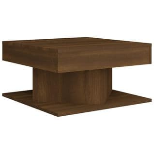 Table Basse Chêne Marron 57x57x30 Cm Bois Contreplaqué