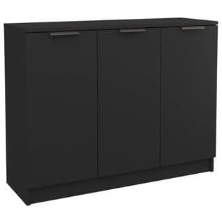 Buffet Noir 90,5x30x70 Cm Bois Contreplaqué