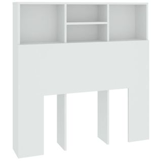 Armoire De Tête De Lit Blanc 100x19x103,5 Cm