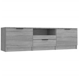 Meuble TV Sonoma Gris 140x35x40 Cm Bois Contreplaqué