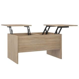 Table Basse Chêne Sonoma 80x50x42,5 Cm Bois Contreplaqué