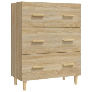 Buffet Chêne Sonoma 70x34x90 Cm Bois Contreplaqué