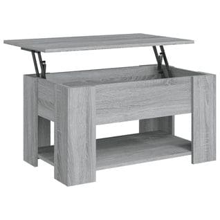 Table Basse Sonoma Gris 79x49x41 Cm Bois Contreplaqué