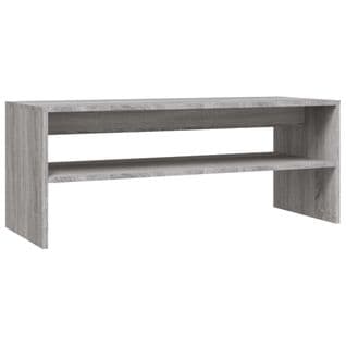 Table Basse Sonoma Gris 100x40x40 Cm Bois Contreplaqué