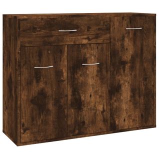 Buffet Chêne Fumé 88x30x70 Cm Bois Contreplaqué