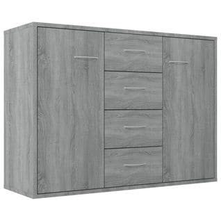 Buffet Sonoma Gris 88x30x65 Cm Bois Contreplaqué