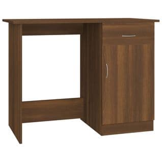 Bureau Chêne Marron 100x50x76 Cm Bois Contreplaqué