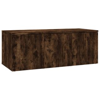 Meuble TV Chêne Fumé 80x34x30 Cm Bois D'ingénierie