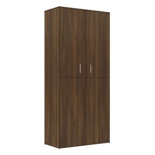 Armoire à Chaussures Chêne Marron 80x39x178cm Bois Contreplaqué