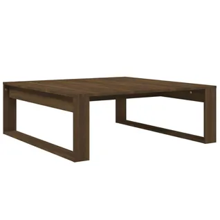 Table Basse Chêne Marron 100x100x35 Cm Bois Contreplaqué