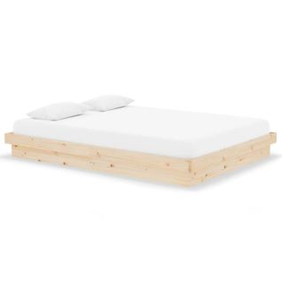 Cadre De Lit Bois Massif 135x190 Cm Double