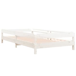 Lit Empilable Blanc 80x200 Cm Bois De Pin Massif