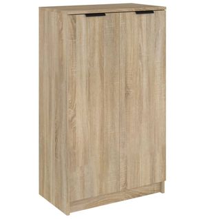 Armoire à Chaussures Chêne Sonoma 59x35x100cm Bois Contreplaqué