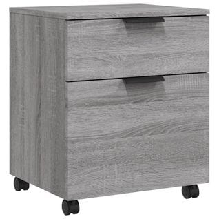 Classeur Mobile Avec Roues Sonoma Gris 45x38x54 Cm Bois