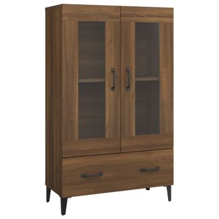 Buffet Chêne Marron 70x31x115 Cm Bois Contreplaqué