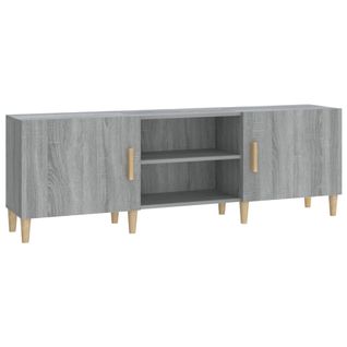 Meuble TV Sonoma Gris 150x30x50 Cm Bois Contreplaqué