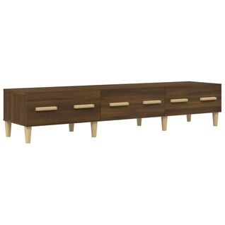 Meuble TV Chêne Marron 150x34,5x30 Cm Bois Contreplaqué