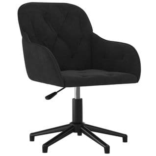 Chaise Pivotante De Bureau Noir Velours