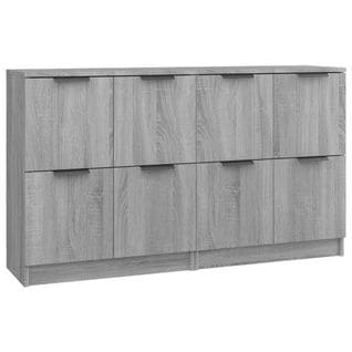 Buffets 2 Pièces Sonoma Gris 60x30x70 Cm Bois Contreplaqué