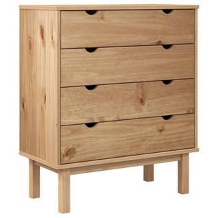 Armoire à Tiroirs 76,5x39,5x90 Cm Bois De Pin Massif