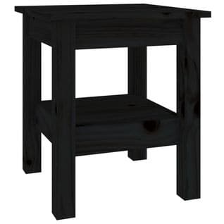 Table Basse Noir 35x35x40 Cm Bois Massif De Pin