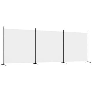 Paravent 3 Panneaux Blanc 525x180 Cm Tissu