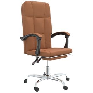 Fauteuil Inclinable De Bureau Marron Similicuir