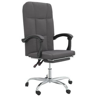 Fauteuil Inclinable De Bureau Gris Similicuir