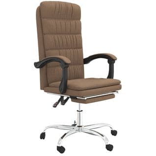 Fauteuil Inclinable De Bureau Marron Tissu