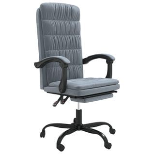 Fauteuil Inclinable De Bureau Gris Foncé Velours