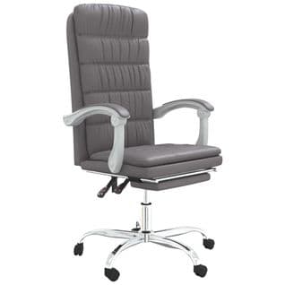 Fauteuil Inclinable De Bureau Gris Similicuir