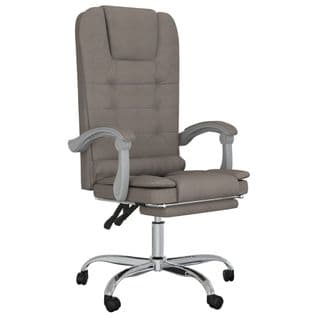 Fauteuil De Massage Inclinable De Bureau Taupe Tissu