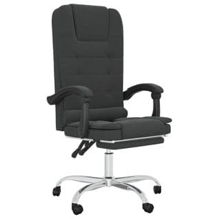 Fauteuil De Massage Inclinable De Bureau Noir Similicuir