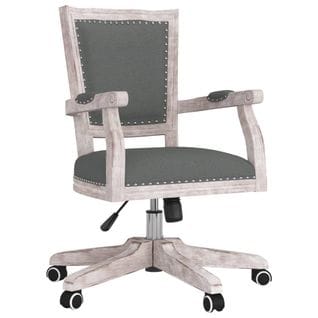 Chaise Pivotante De Bureau Gris Foncé Tissu