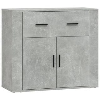 Buffet Gris Béton 80x33x70 Cm Bois Contreplaqué