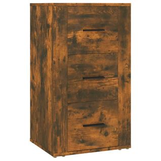 Buffet Chêne Fumé 40x33x70 Cm Bois Contreplaqué