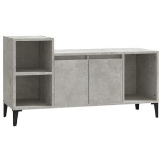 Meuble TV Gris Béton 100x35x55 Cm Bois Contreplaqué