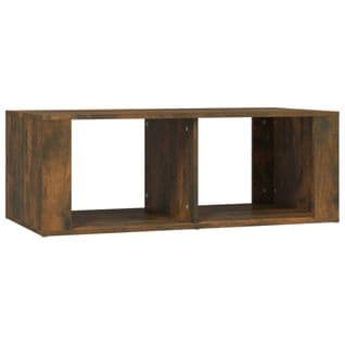 Table Basse Chêne Fumé 100x50x36 Cm Bois Contreplaqué