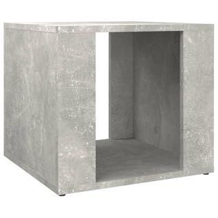 Table De Chevet Gris Béton 41x40x36 Cm Bois Contreplaqué