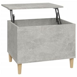 Table Basse Gris Béton 60x44,5x45 Cm Bois Contreplaqué