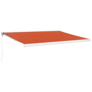 Auvent Rétractable Orange Et Marron 4x3 M Tissu Et Aluminium