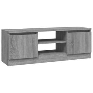 Meuble TV Avec Porte Sonoma Gris 102x30x36 Cm