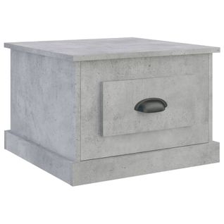 Table Basse Gris Béton 50x50x35 Cm Bois Contreplaqué