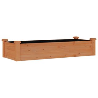 Jardinière De Jardin Doublure 120x45x25 Cm Bois Massif Sapin